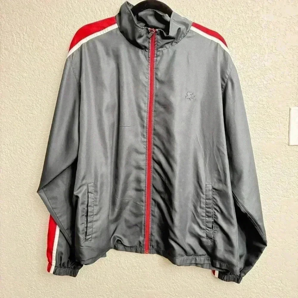 Men’s Starter Gray Casual Jacket - Size XL